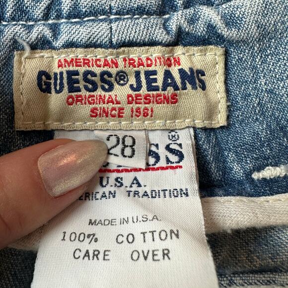 Vintage Guess Baggy Carpenter Jeans Light Wash Size 28 Made in the USA - Picture 4 of 12